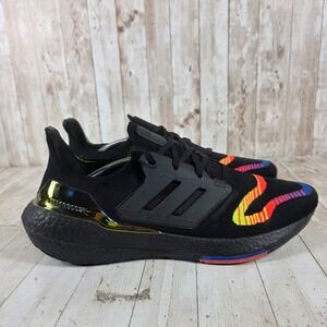 Adidas Ultraboost 22 Mens Running Shoes Black Multi Color Gold HQ0965 Size 13